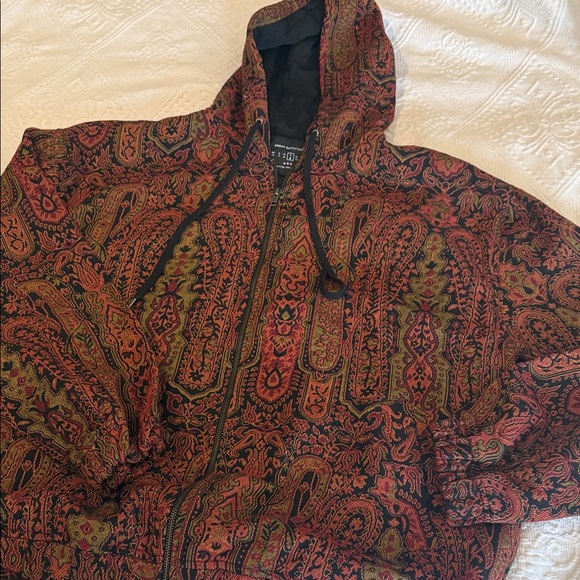 Urban Outfitters Paisley Giacca Tapestry- Hippy Blanket jacket Size L ☮️ EUC - Picture 3 of 7